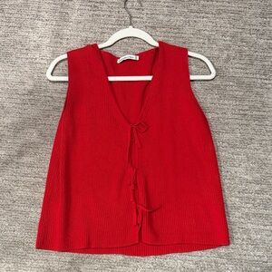 Abercrombie Tie Front Vneck sweater vest